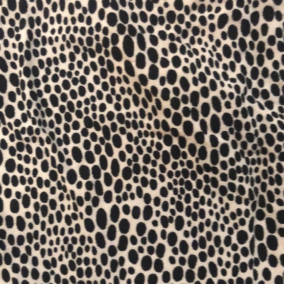 Black and white animal print slip skirt with front slide slit, size 16 - Picture 2 of 5